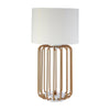 Serrano Gold Caged Table Lamp With Fabric Shade-Wrenford & Co.-nirohome