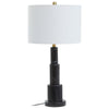 Sheri Black Marble Tiered Table Lamp With Fabric Shade-Niro Home-nirohome