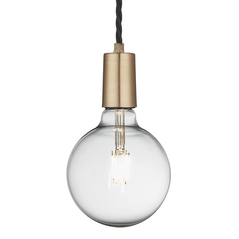 Sleek Edison 1 Wire Pendant Light-Industville-Brass-nirohome