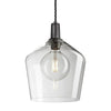 Sleek Glass Schoolhouse Pendant - 10Inch-Industville-Clear-Pewter-nirohome