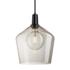 Sleek Glass Schoolhouse Pendant - 10Inch-Industville-Mocha-Black-nirohome