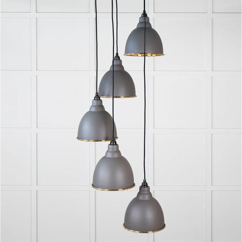 Smooth Brass Brindley Cluster Pendant-From The Anvil-Bluff-nirohome