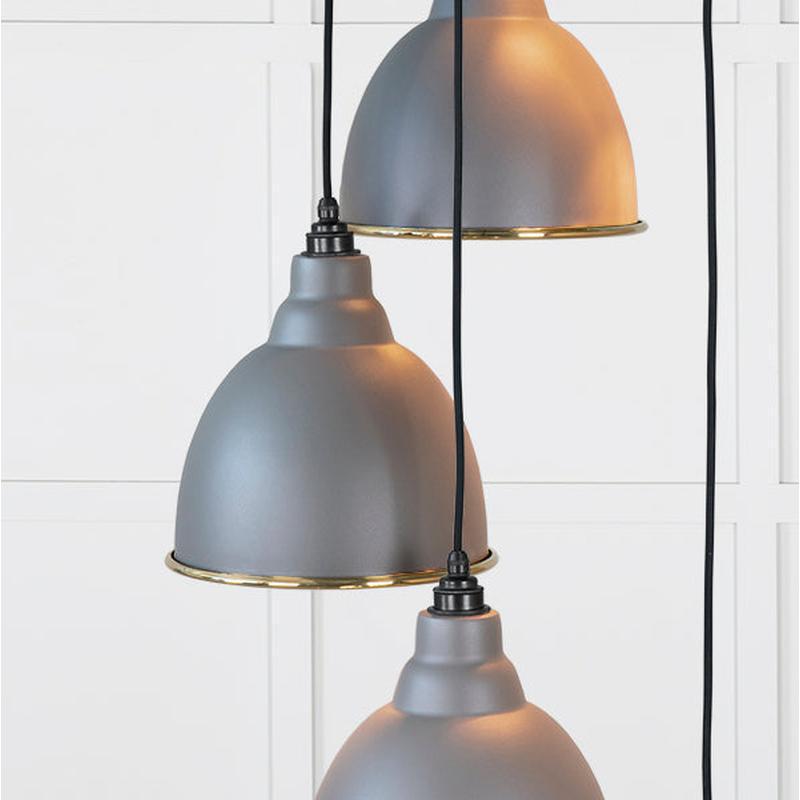 Smooth Brass Brindley Cluster Pendant-From The Anvil-Brass-nirohome