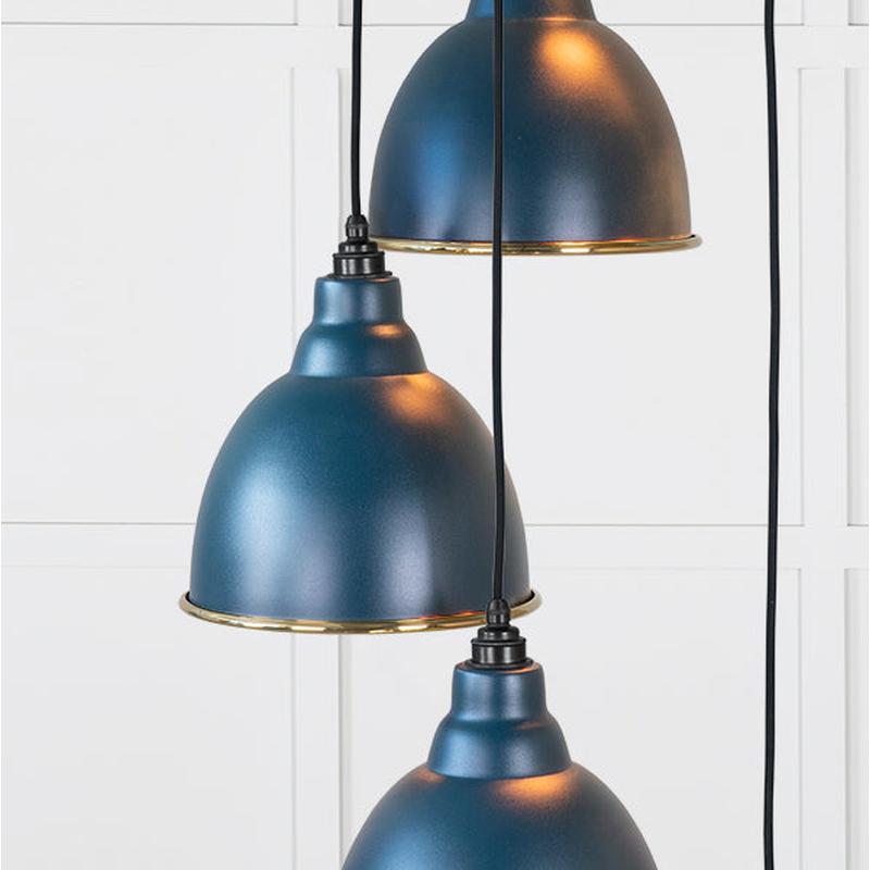 Smooth Brass Brindley Cluster Pendant-From The Anvil-Brass-nirohome