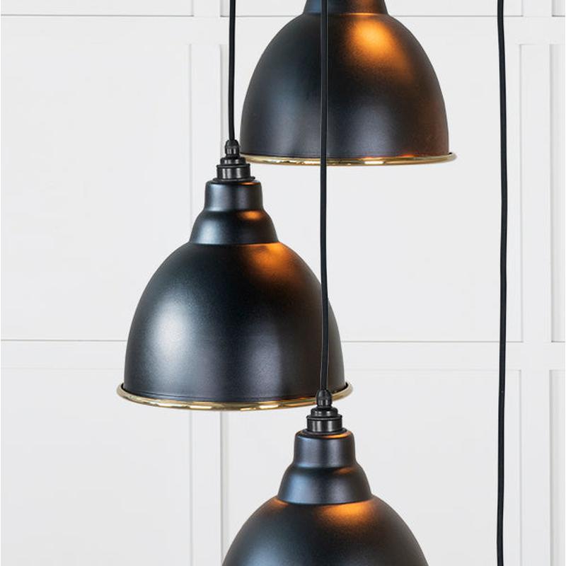 Smooth Brass Brindley Cluster Pendant-From The Anvil-Brass-nirohome