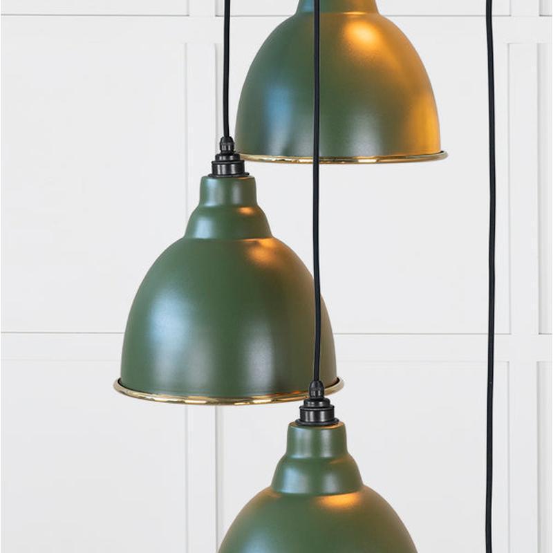 Smooth Brass Brindley Cluster Pendant-From The Anvil-Brass-nirohome