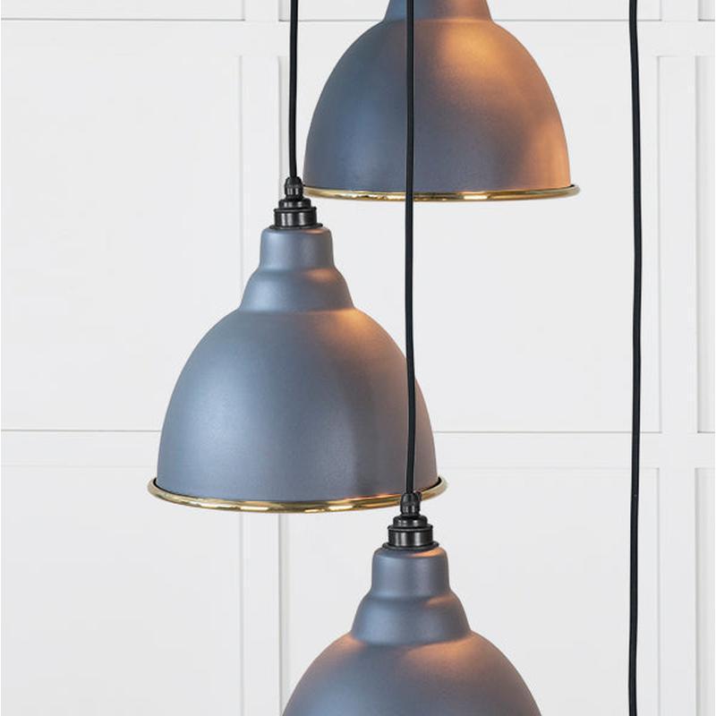 Smooth Brass Brindley Cluster Pendant-From The Anvil-Brass-nirohome