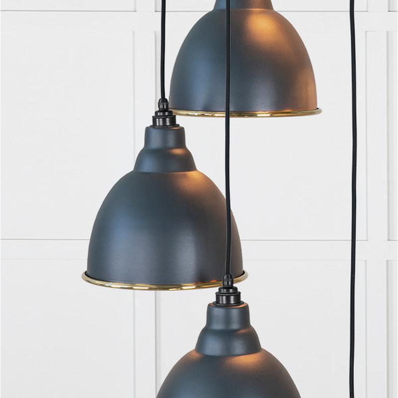 Smooth Brass Brindley Cluster Pendant-From The Anvil-Brass-nirohome