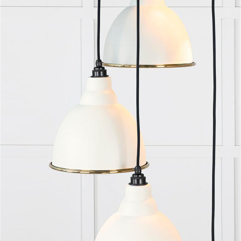 Smooth Brass Brindley Cluster Pendant-From The Anvil-Brass-nirohome