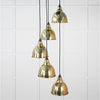 Smooth Brass Brindley Cluster Pendant-From The Anvil-Brass-nirohome