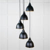 Smooth Brass Brindley Cluster Pendant-From The Anvil-Elan Black-nirohome