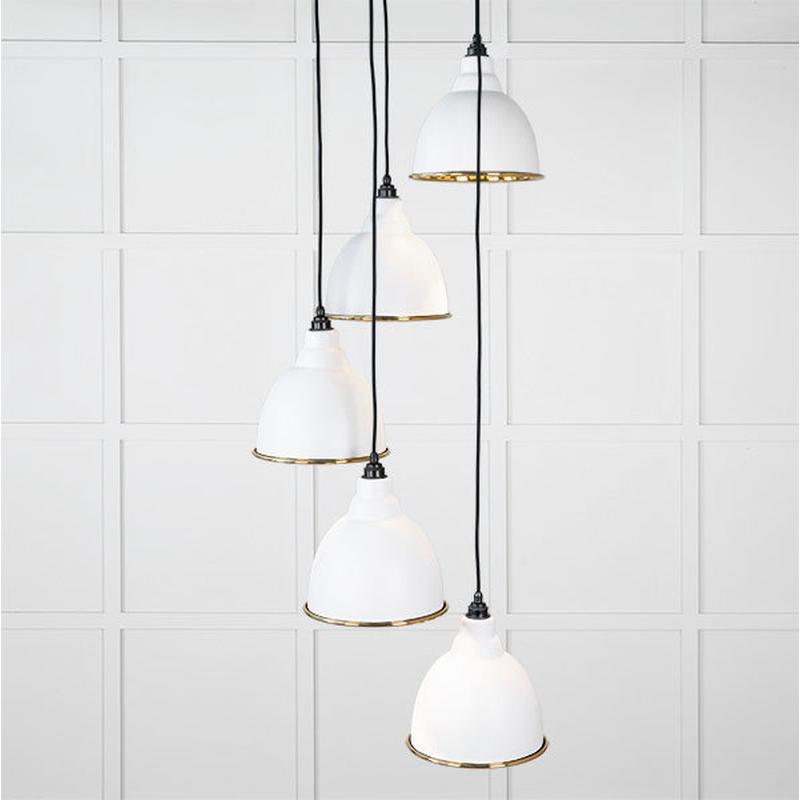 Smooth Brass Brindley Cluster Pendant-From The Anvil-Flock-nirohome