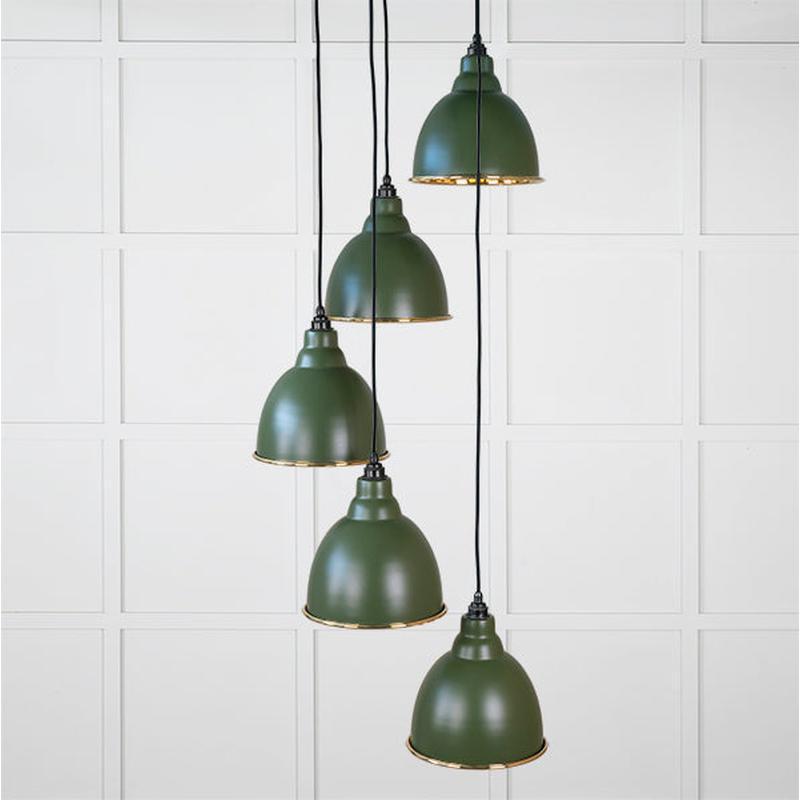 Smooth Brass Brindley Cluster Pendant-From The Anvil-Heath-nirohome