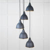 Smooth Brass Brindley Cluster Pendant-From The Anvil-Slate-nirohome