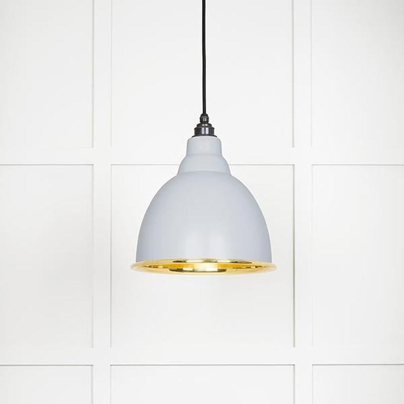 Smooth Brass Brindley Pendant-From The Anvil-Birch-nirohome