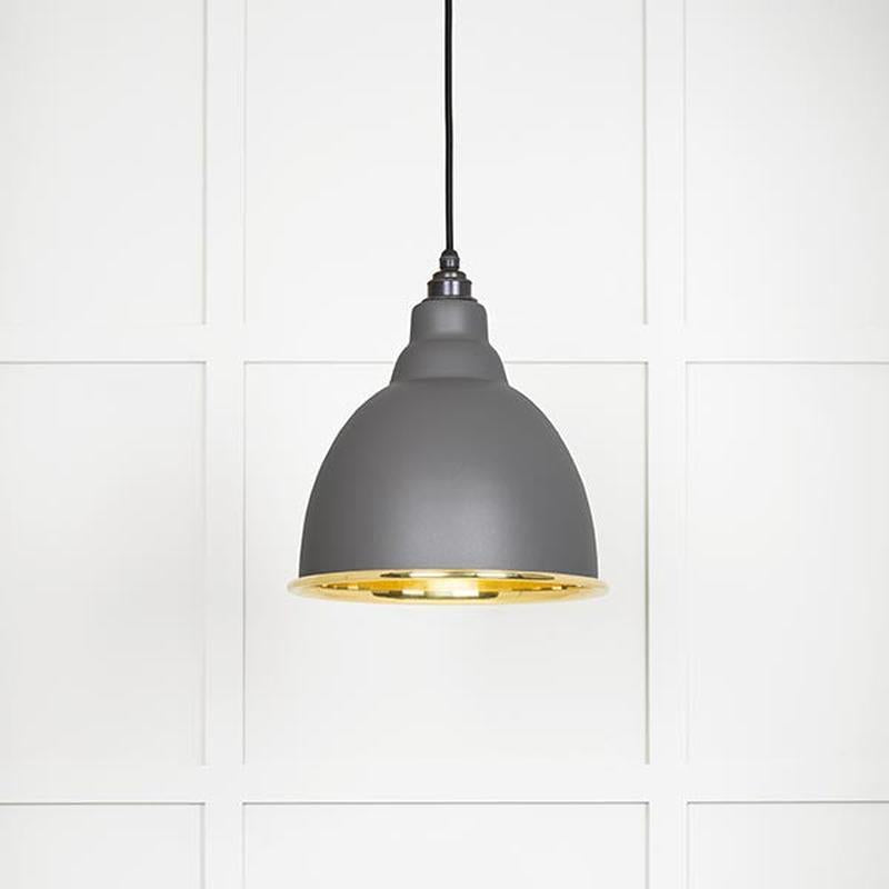 Smooth Brass Brindley Pendant-From The Anvil-Bluff-nirohome