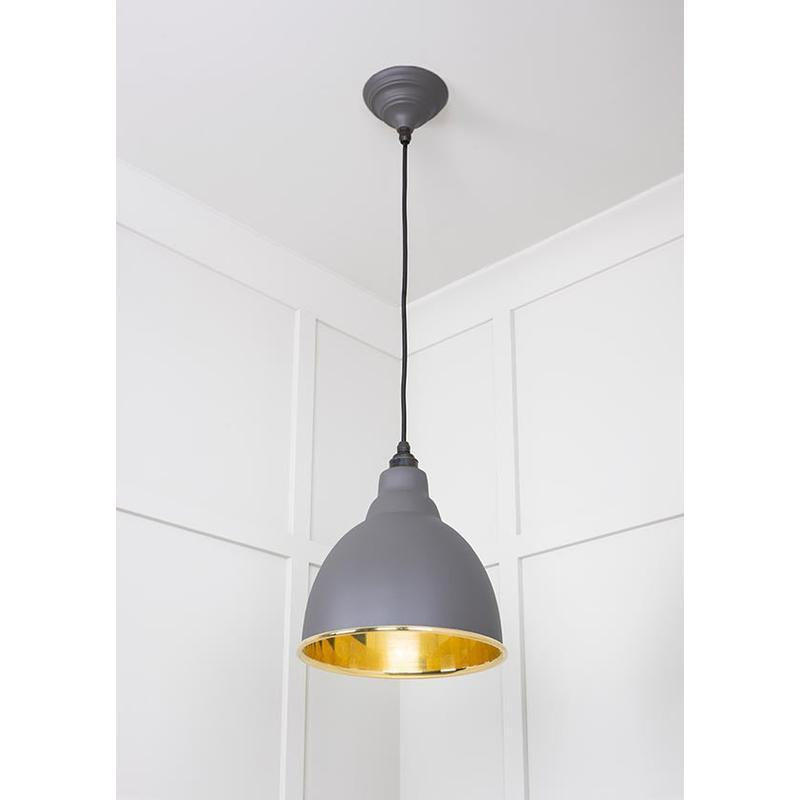 Smooth Brass Brindley Pendant-From The Anvil-Brass-nirohome