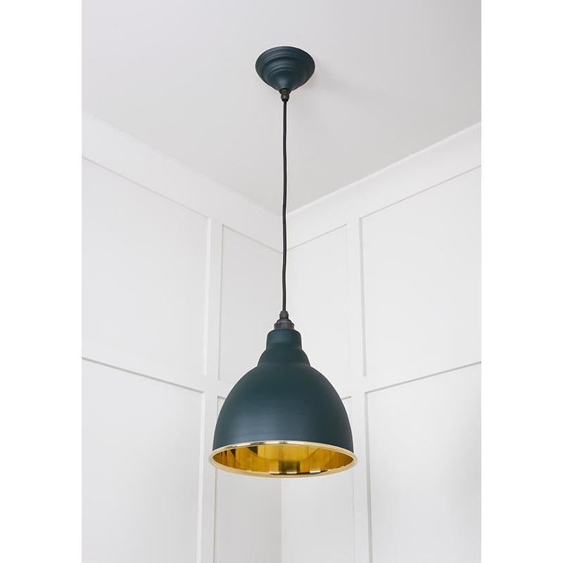 Smooth Brass Brindley Pendant-From The Anvil-Brass-nirohome