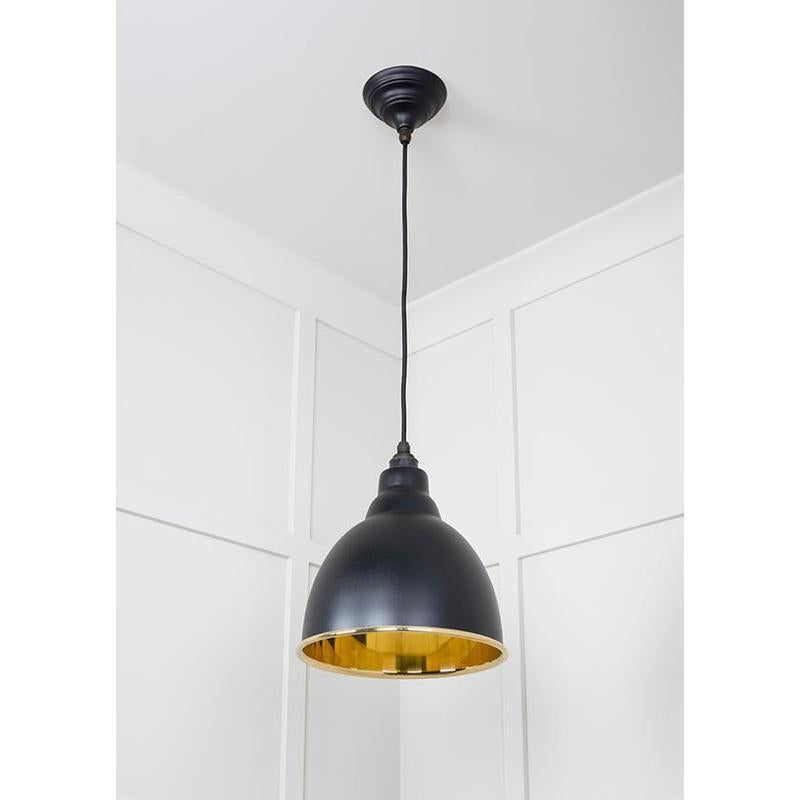Smooth Brass Brindley Pendant-From The Anvil-Brass-nirohome