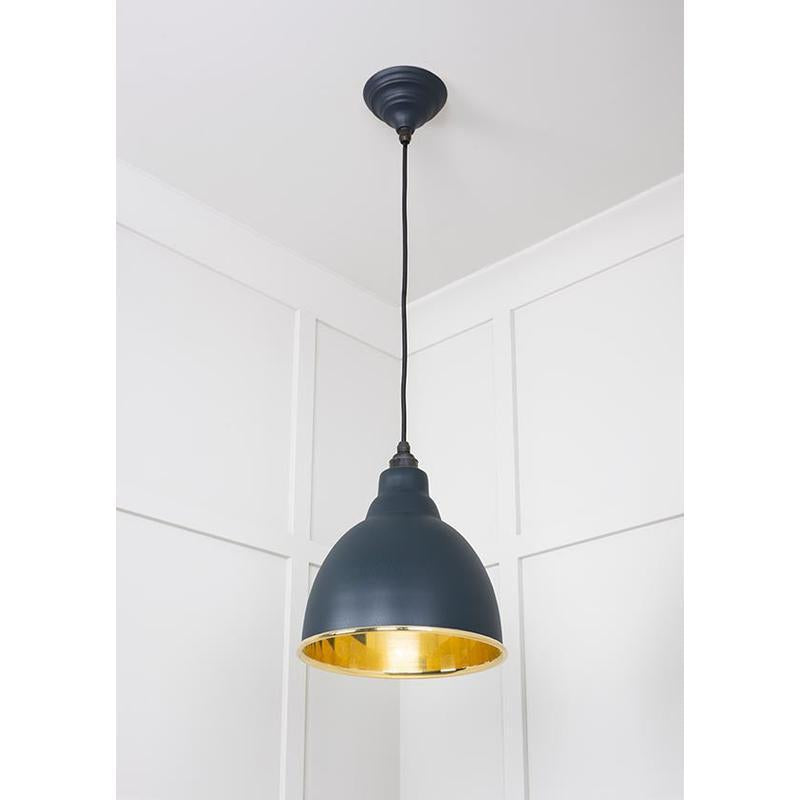 Smooth Brass Brindley Pendant-From The Anvil-Brass-nirohome