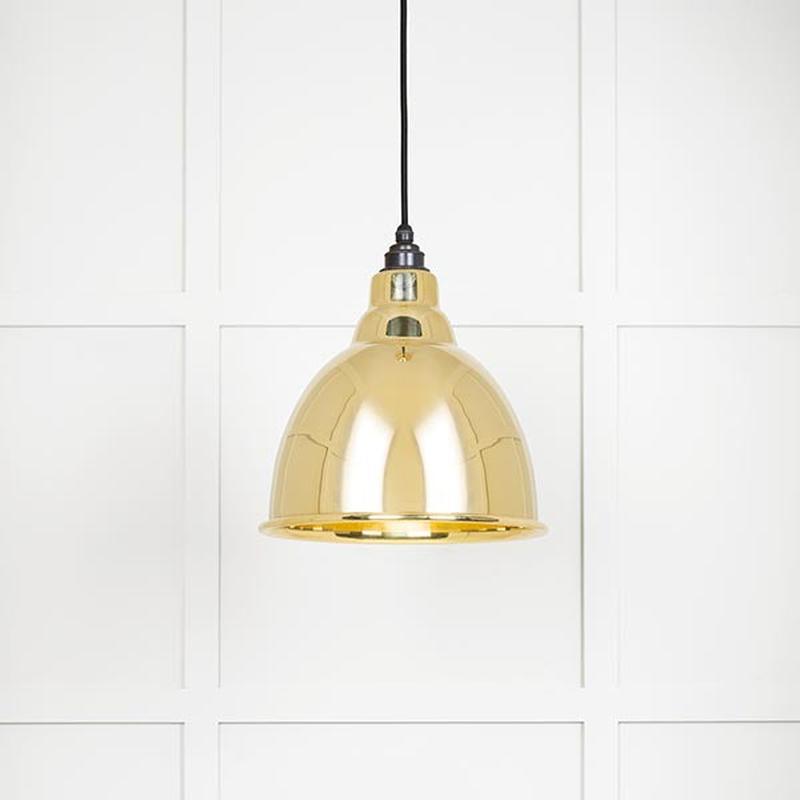 Smooth Brass Brindley Pendant-From The Anvil-Brass-nirohome
