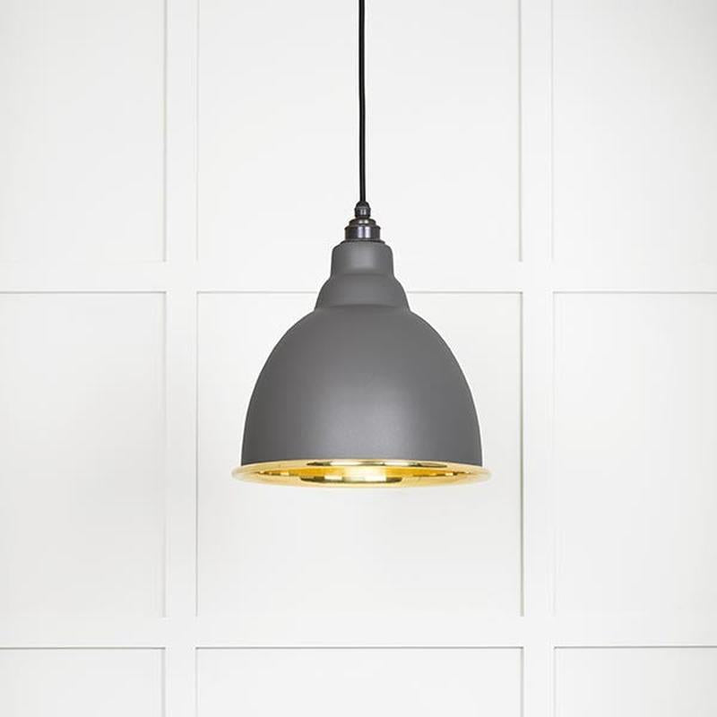 Smooth Brass Brindley Pendant-From The Anvil-Brass-nirohome