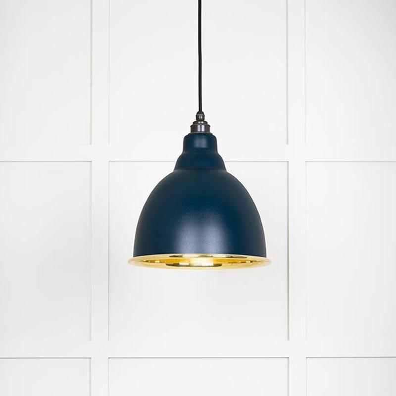 Smooth Brass Brindley Pendant-From The Anvil-Dusk-nirohome