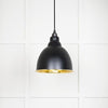 Smooth Brass Brindley Pendant-From The Anvil-Elan Black-nirohome
