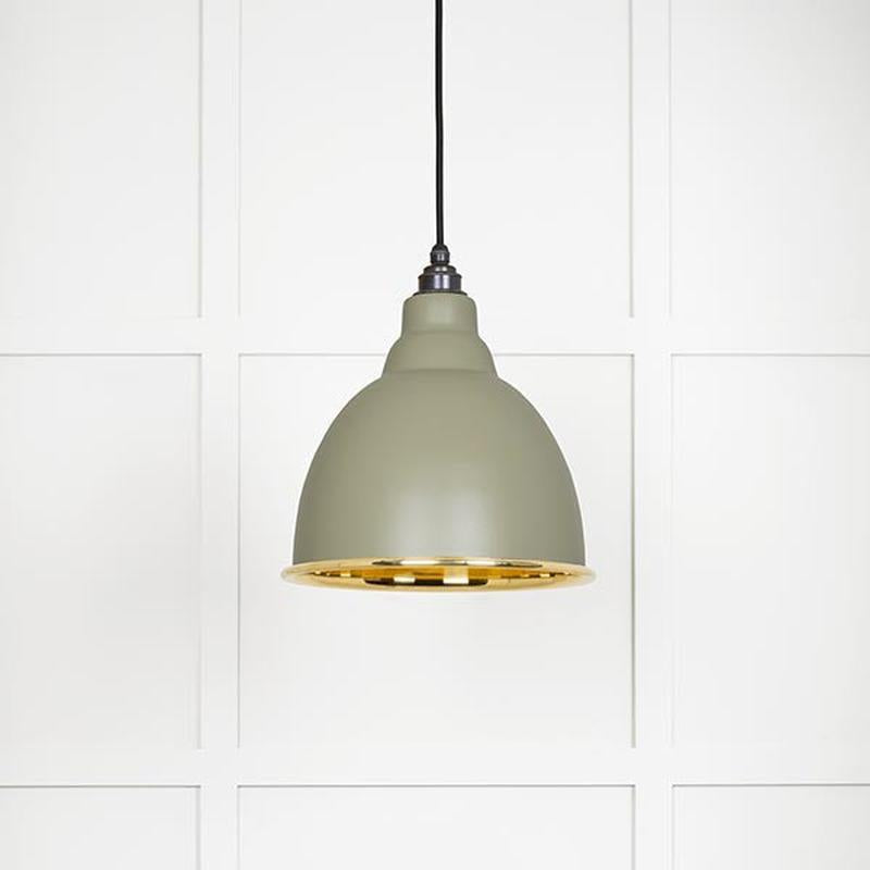 Smooth Brass Brindley Pendant-From The Anvil-Tump-nirohome