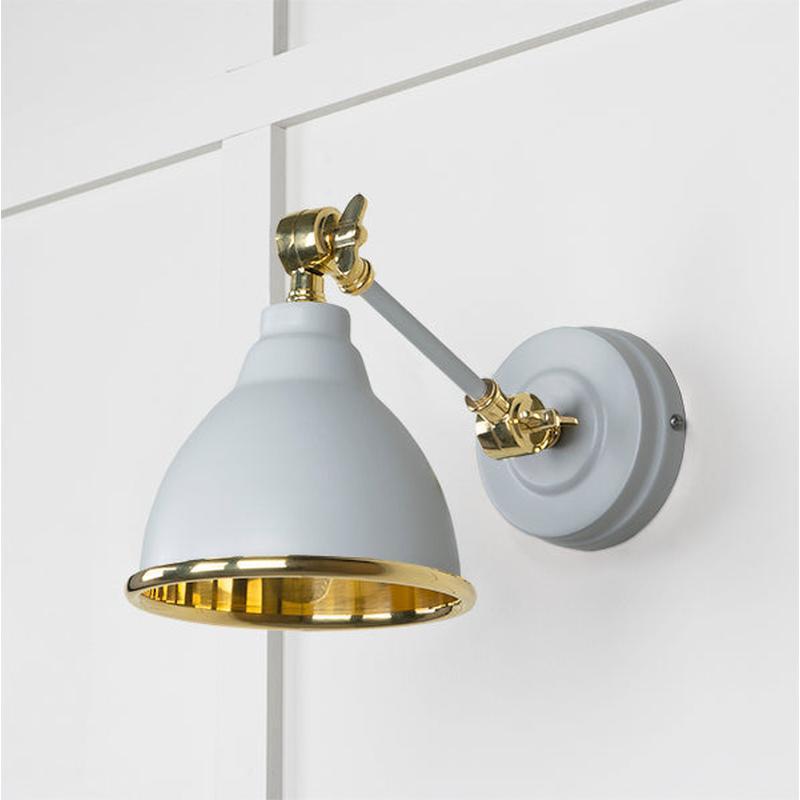 Smooth Brass Brindley Wall Light-From The Anvil-Brass-nirohome