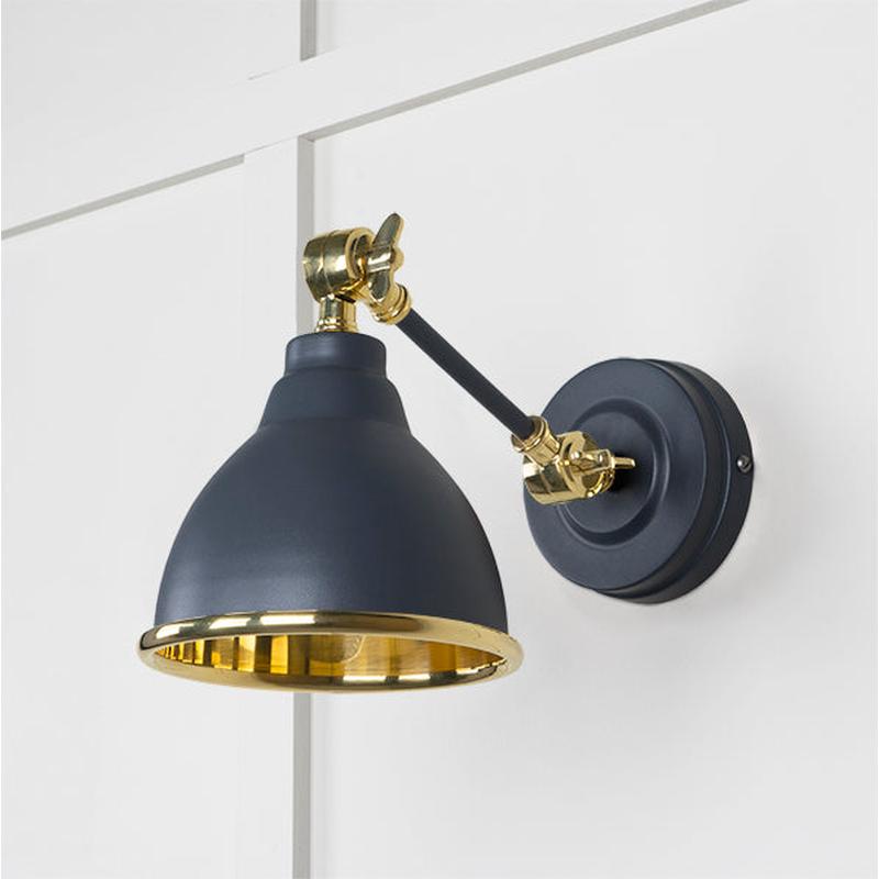 Smooth Brass Brindley Wall Light-From The Anvil-Brass-nirohome