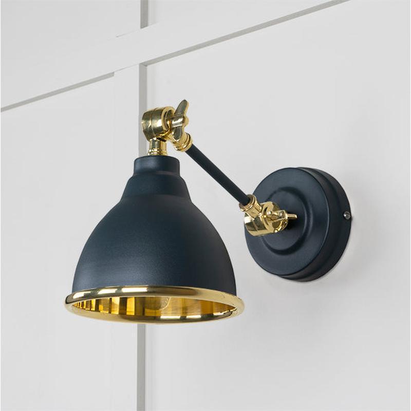 Smooth Brass Brindley Wall Light-From The Anvil-Brass-nirohome