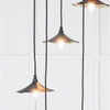 Smooth Brass Flora Cluster Pendant-From The Anvil-Brass-nirohome