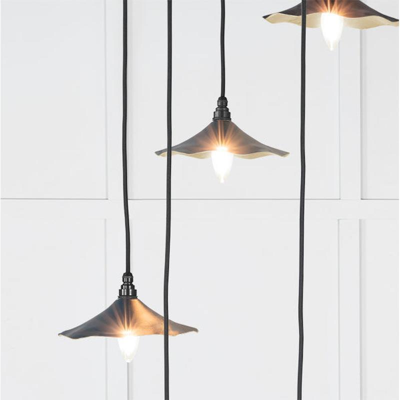 Smooth Brass Flora Cluster Pendant-From The Anvil-Brass-nirohome