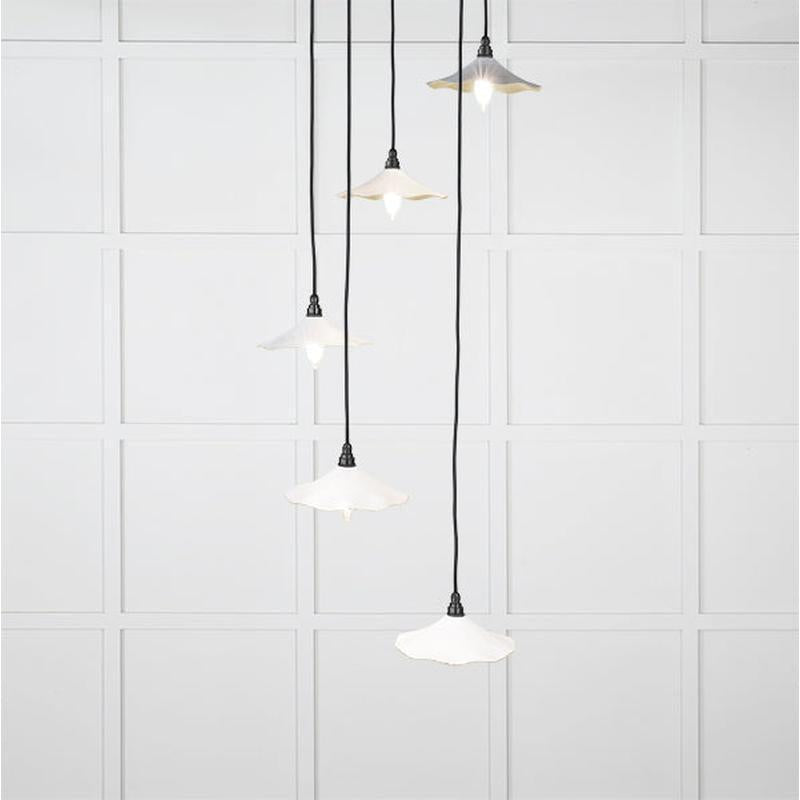 Smooth Brass Flora Cluster Pendant-From The Anvil-Brass-nirohome