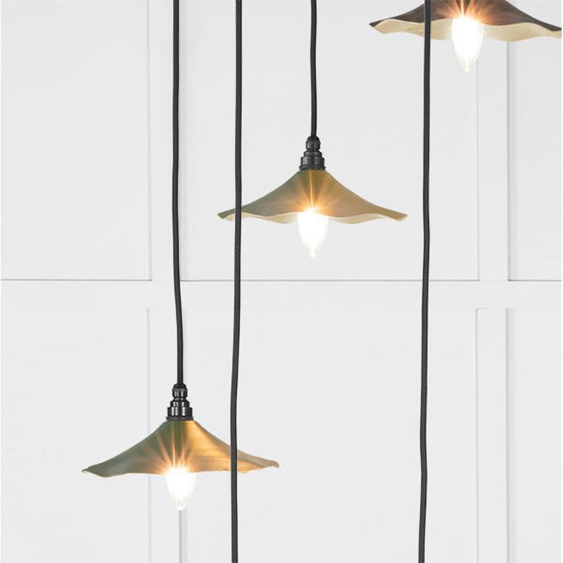 Smooth Brass Flora Cluster Pendant-From The Anvil-Brass-nirohome
