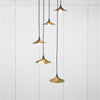 Smooth Brass Flora Cluster Pendant-From The Anvil-Brass-nirohome