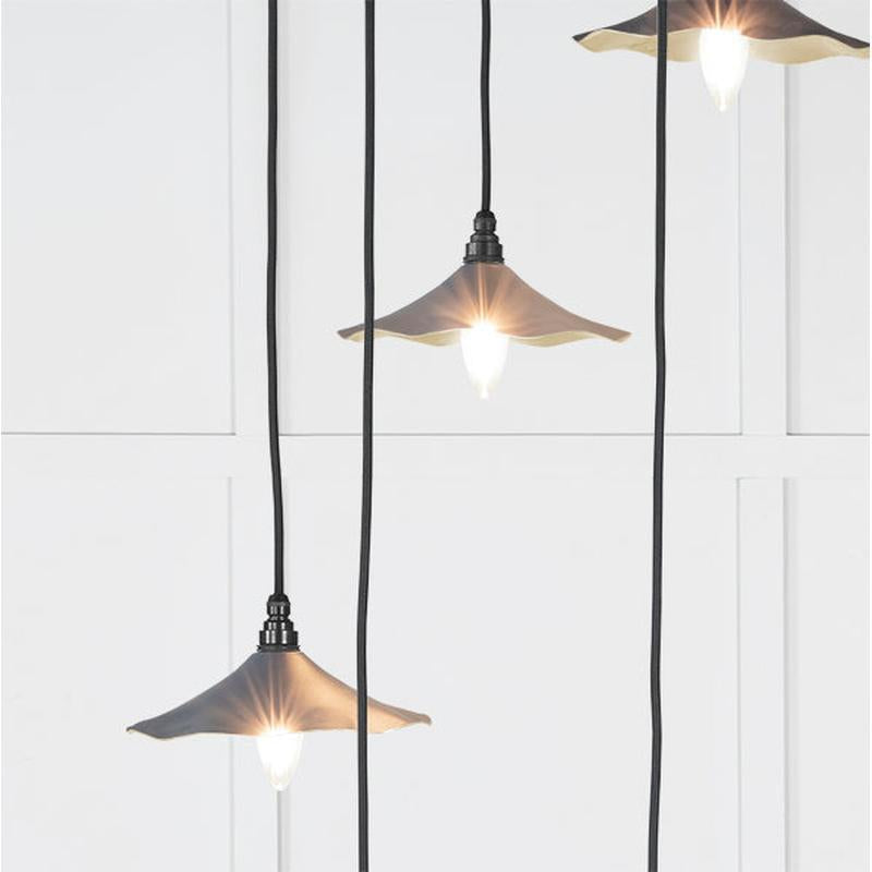 Smooth Brass Flora Cluster Pendant-From The Anvil-Brass-nirohome