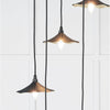 Smooth Brass Flora Cluster Pendant-From The Anvil-Brass-nirohome