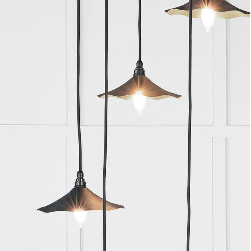 Smooth Brass Flora Cluster Pendant-From The Anvil-Brass-nirohome