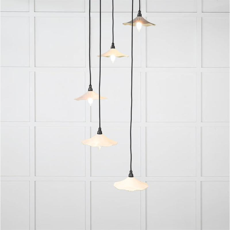 Smooth Brass Flora Cluster Pendant-From The Anvil-Brass-nirohome