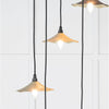 Smooth Brass Flora Cluster Pendant-From The Anvil-Brass-nirohome