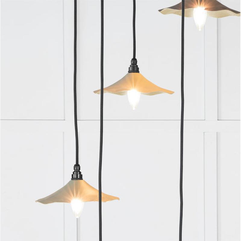 Smooth Brass Flora Cluster Pendant-From The Anvil-Brass-nirohome