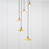 Smooth Brass Flora Cluster Pendant-From The Anvil-Brass-nirohome