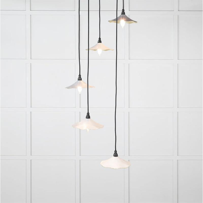 Smooth Brass Flora Cluster Pendant-From The Anvil-Brass-nirohome