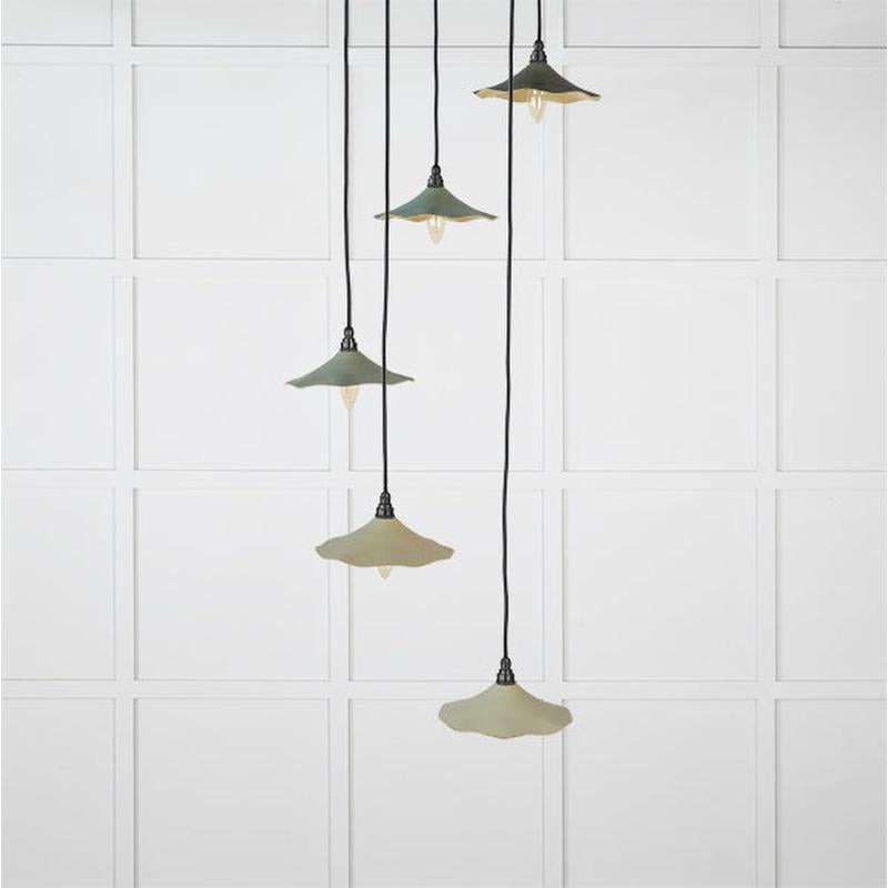 Smooth Brass Flora Cluster Pendant-From The Anvil-Brass-nirohome