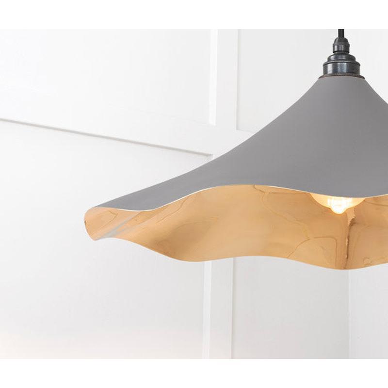 Smooth Brass Flora Pendant-From The Anvil-Brass-nirohome