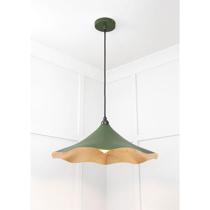 Smooth Brass Flora Pendant-From The Anvil-Brass-nirohome