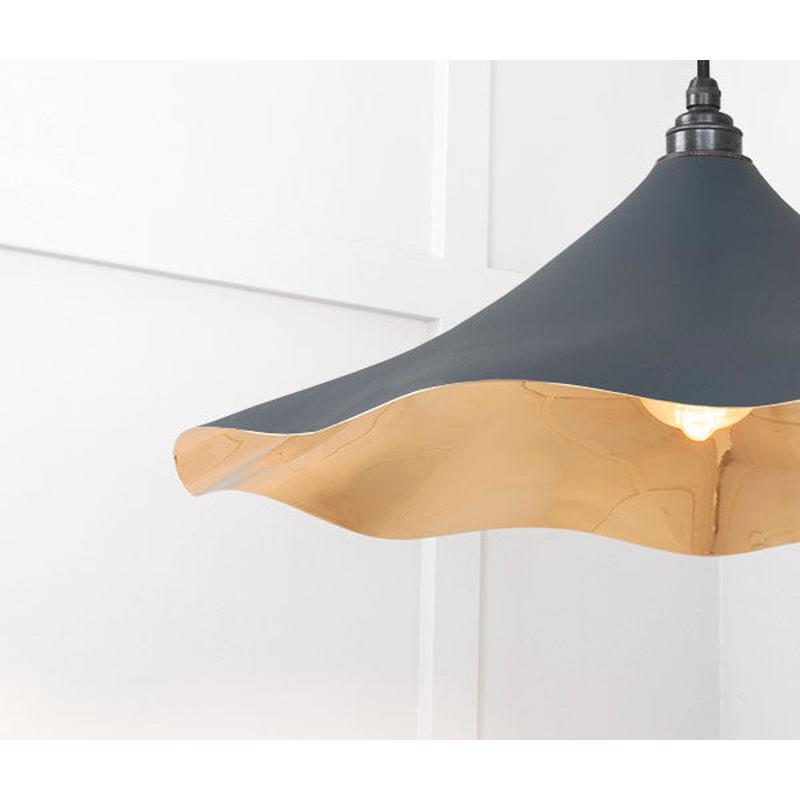 Smooth Brass Flora Pendant-From The Anvil-Brass-nirohome