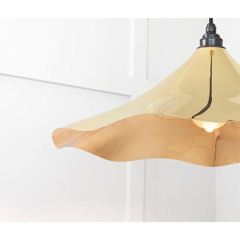 Smooth Brass Flora Pendant-From The Anvil-Brass-nirohome